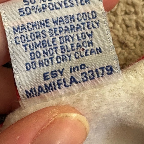 Vtg ESY USA Flag Full Zip Sweatshirt XXL Stars & Stripes Patriotic Jacket - Picture 8 of 9